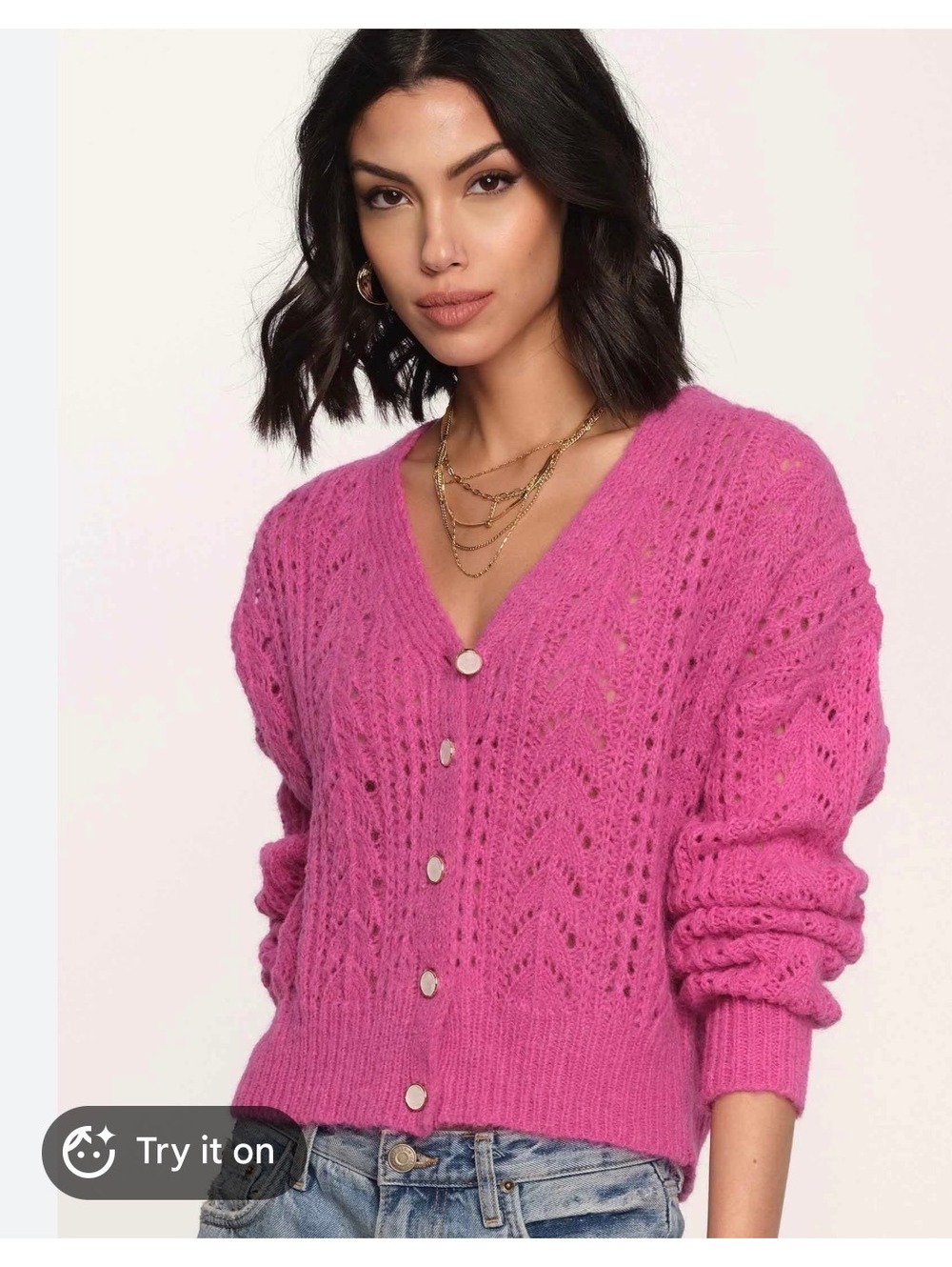 Heartloom Grenier Cardi Wool Blend in Pink Women’s Size M NWOT